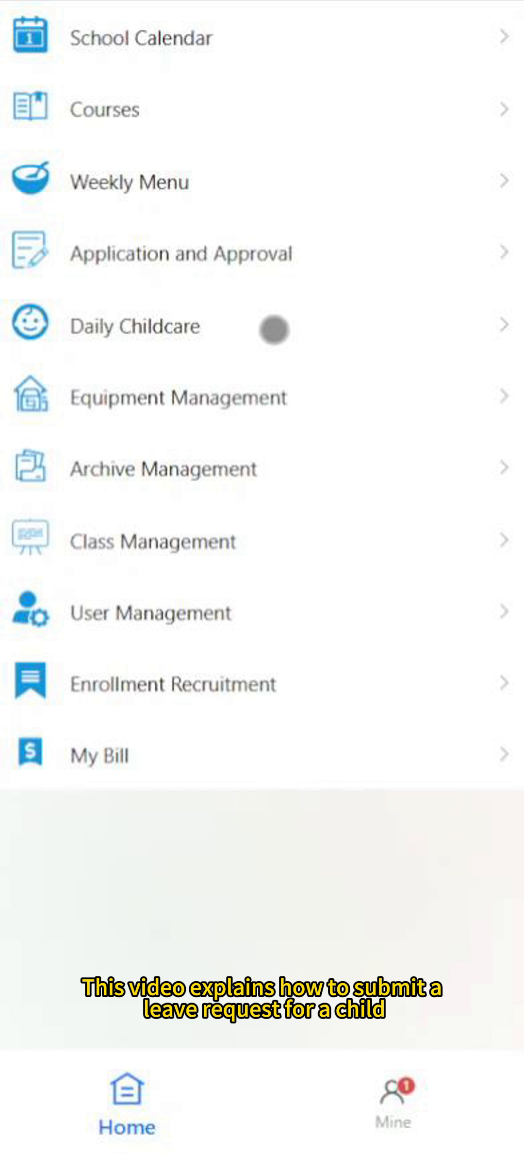 Preschool Management System - Child Leave Requests