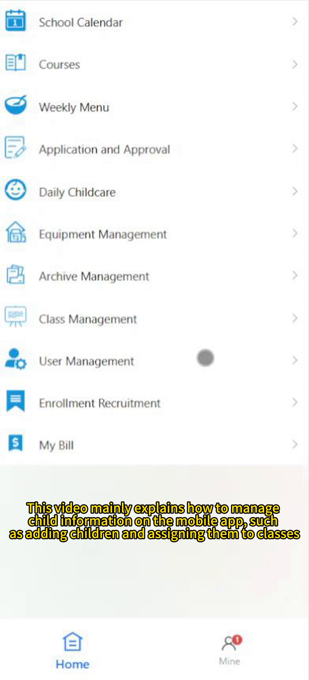 Preschool Management System - Child Management 