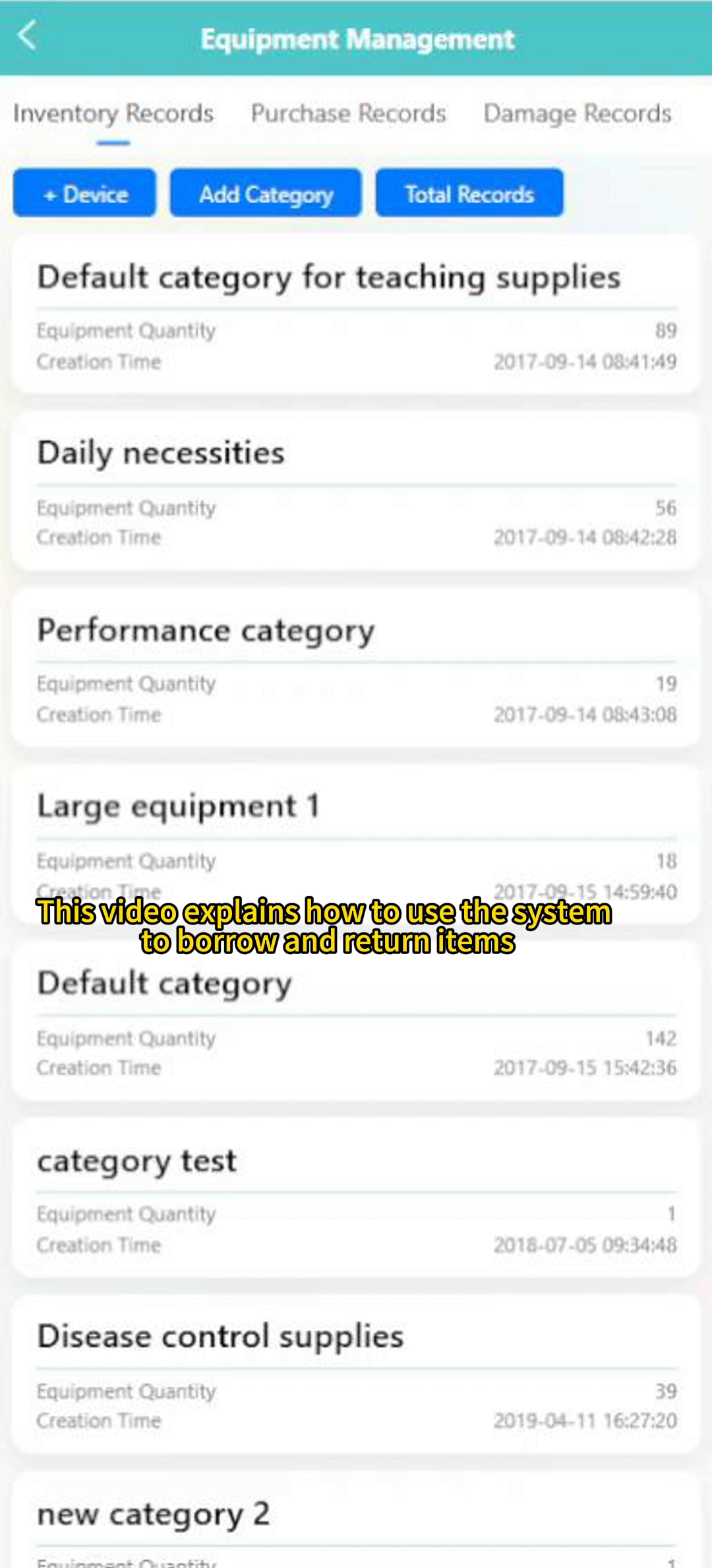 Preschool Management System - Item Management: Bulk Requests and Returns