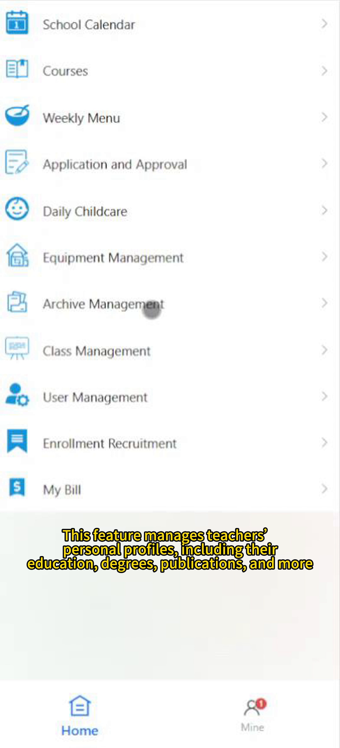 Preschool Management System - Teacher Profile Management