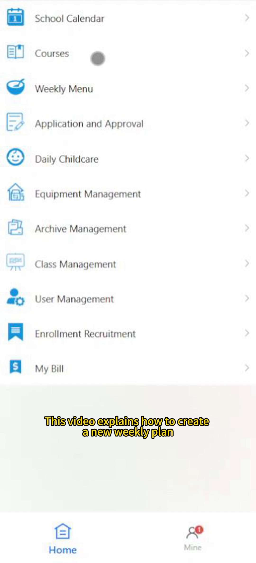 Preschool Management System - Weekly Plans