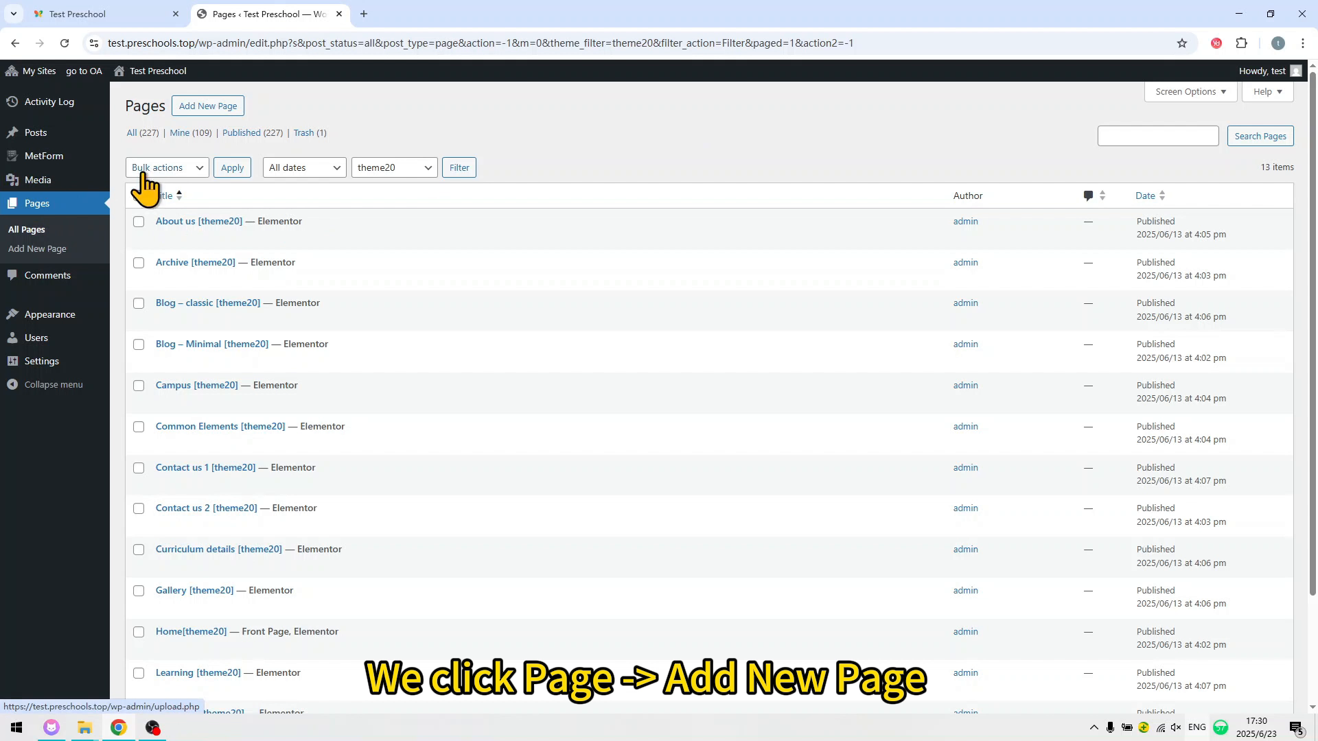 Website Builder & Hosting - Publish New Page and Add to Menu